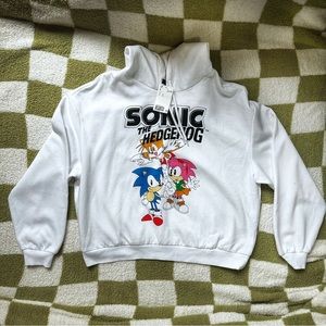 NWT classic Sonic The Hedgehog pullover hoodie size XL